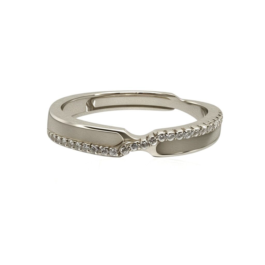 Sterling Silver Simple Crossing Ring | SILVERLILY