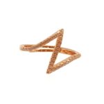 Women Rose Gold-Plated Stone-Studded Ring | SILVERLILY