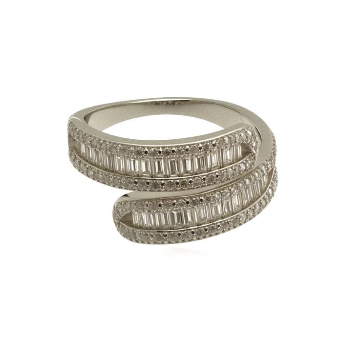 Silver Layered Ring