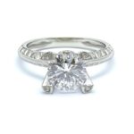 92.5 Pure Silver Diamond Engagement Ring | SILVERLILY