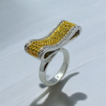 Pave Two Tone Diamond Ring | SILVERLILY