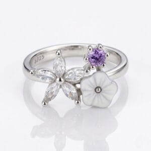 Silver Ring With Natural Bond-Silverlily Ring