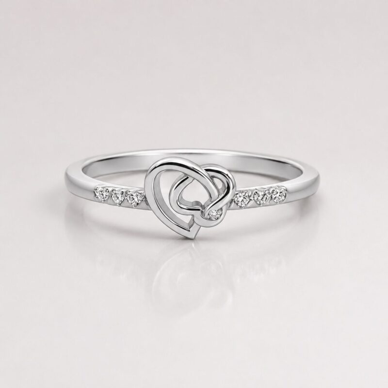 silverlily Intertwined Heart Ring