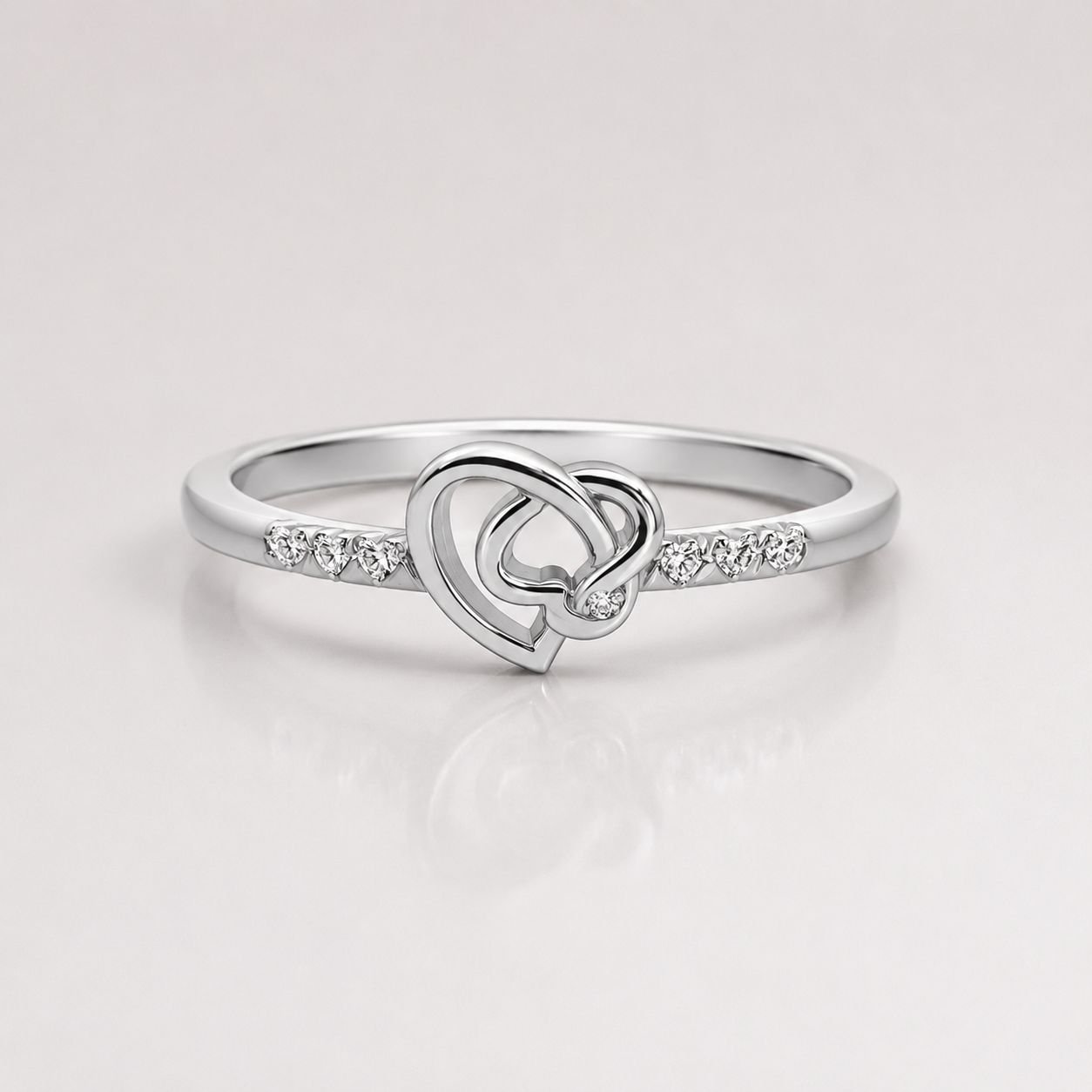 silverlily Intertwined Heart Ring