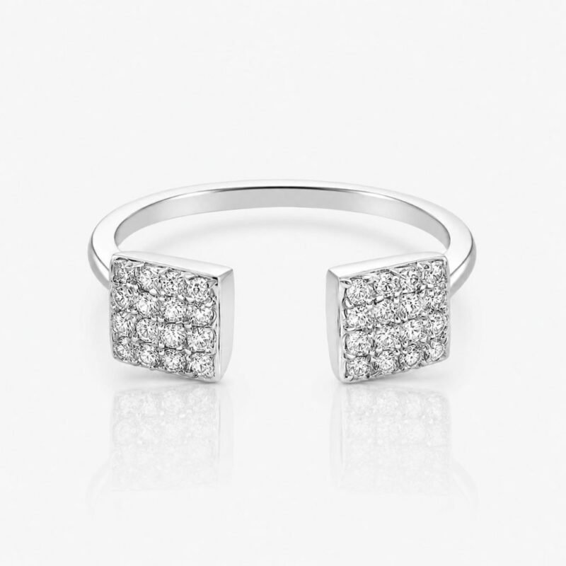 silverlily square open ring