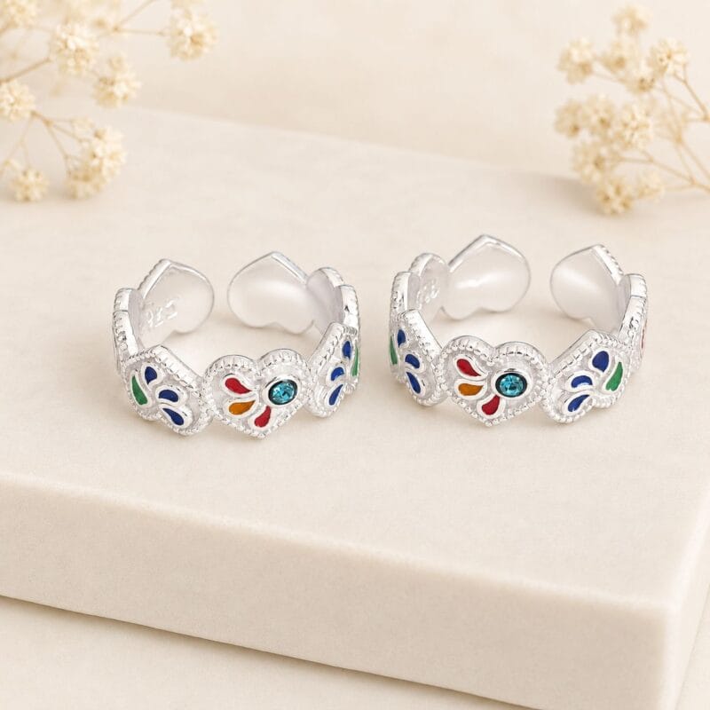 Silver Heart Toe Ring