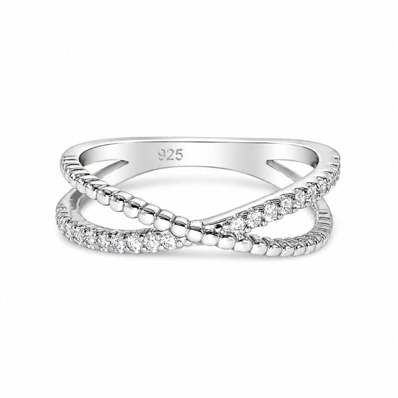 Silverlily Crisscross Silver Ring