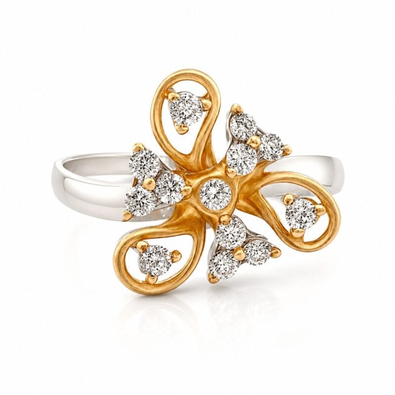 silverlily Two-Tone Floral Ring