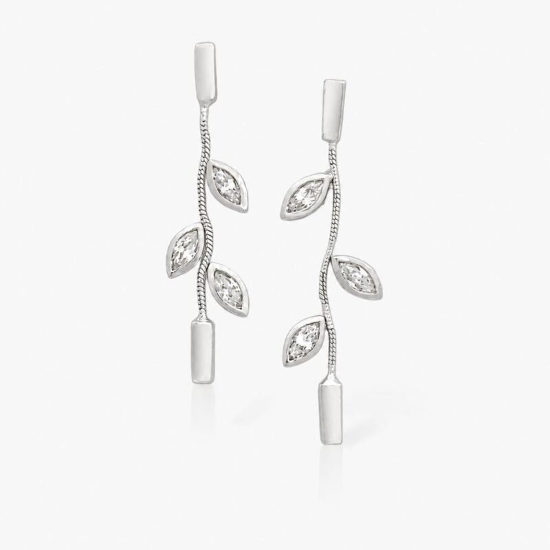 silverlily vine stud earrings