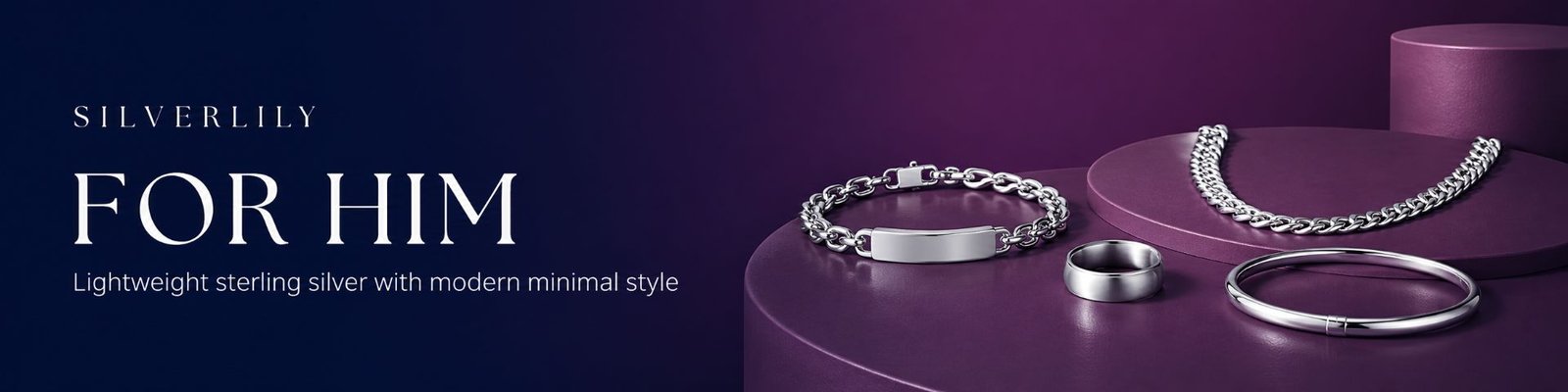 Mens Collection Banner Silverlily